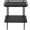 Černý kovový odkládací stolek Unique Furniture Yuba 45 x 45 cm