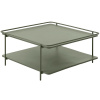Olivově zelený kovový konferenční stolek Unique Furniture Yuba 75 x 75 cm