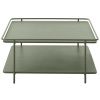 Olivově zelený kovový konferenční stolek Unique Furniture Yuba 75 x 75 cm