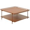 Terakotově oranžový kovový konferenční stolek Unique Furniture Yuba 75 x 75 cm