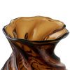 Hnědá skleněná váza Swirl 16 cm -fv-interier-25