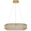 Zlaté křišťálové závěsné LED světlo Nova Luce Celysia 80 cm