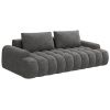 Šedá sametová rozkládací pohovka Cosmopolitan Design Linz 250 cm