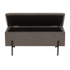 Hnědá bouclé lavice Bradford 95 cm