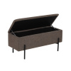 Hnědá bouclé lavice Bradford 95 cm
