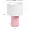 Růžová stolní lampa kave home Bianella 29 cm