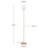 Zlatá kovová stojací lampa Kave Home Brisia 155 cm