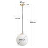 Bílé skleněné závěsné světlo Kave Home Brisia 30 cm