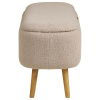 Béžová bouclé lavice Harlov 95 cm