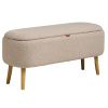 Béžová bouclé lavice Harlov 95 cm