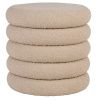 Béžový bouclé taburet Brook 44 cm