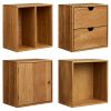Set dubových polic Towny 30 x 30 cm