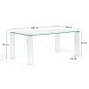 Skleněný jídelní stůl Kave Home Adularia 160 x 90 cm
