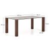 Hnědý skleněný jídelní stůl Kave Home Adularia 160 x 90 cm