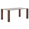 Hnědý skleněný jídelní stůl Kave Home Adularia 160 x 90 cm