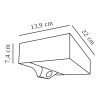 Černé plastové venkovní nástěnné LED světlo Monay Square Solar 22 x 13,9 cm
