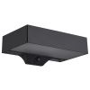 Černé plastové venkovní nástěnné LED světlo Monay Square Solar 22 x 13,9 cm