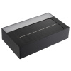 Černé plastové venkovní nástěnné LED světlo Monay Square Solar 22 x 13,9 cm