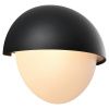 Černé plastové venkovní nástěnné světlo Scorpius Maxi Round 27 cm