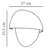 Černé plastové venkovní nástěnné světlo Scorpius Maxi Round 27 cm