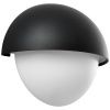 Černé plastové venkovní nástěnné světlo Scorpius Maxi Round 27 cm
