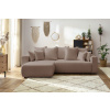 Hnědá bouclé rohová rozkládací pohovka Envy 282 cm, levá/pravá  -fv-interier-25