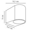 Černé kovové venkovní nástěnné světlo Dion Single 6,6 x 9 cm