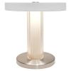 Bílá kovová stolní LED lampa Trezzi