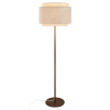 Béžová kovová stojací lampa Takai 150 cm