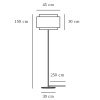 Béžová kovová stojací lampa Takai 150 cm -fv-interier-25