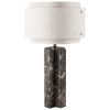 Béžová mramorová stolní lampa Takai