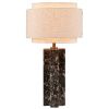 Béžová mramorová stolní lampa Takai