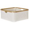 Béžový bavlněný úložný box Quax Kyo 50 x 50 cm