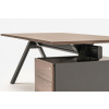 Černý kancelářský stůl Viga 180 x 100 cm s ořechovým dekorem, pravý -fv-interier-25