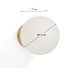 Bílé skleněné nástěnné světlo Kave Home Brisia 15 cm