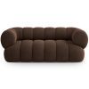 Hnědá sametová dvoumístná pohovka Cosmopolitan Design Koge 180 cm