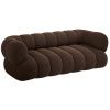 Hnědá sametová trojmístná pohovka Cosmopolitan Design Koge 210 cm