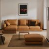 Hnědá kožená podnožka Kave Home Gala 90 x 90 cm -fv-interier-25