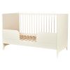 Světle žlutá lakovaná dětská postýlka Quax Tsugi 70 x 140 cm