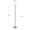 Černá kovová stojací lampa Kave Home Brisia 155 cm