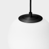 Bílé skleněné závěsné světlo Kave Home Brisia 15 cm s černým zavěšením -fv-interier-25