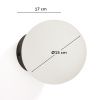 Bílé skleněné nástěnné světlo Kave Home Brisia 15 cm s černým zavěšením