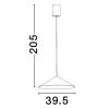 Černé kovové závěsné LED světlo Nova Luce Lui 39,5 cm