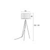 Černá stojací lampa ZUIVER LESLEY 153-181 cm