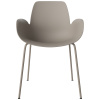 Hnědá plastová jídelní židle Seed