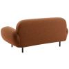Terakotově oranžová bouclé dvoumístná pohovka Micadoni Poppy 148 cm