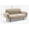 Šedá bouclé dvoumístná pohovka Micadoni Poppy 148 cm -fv-interier-25