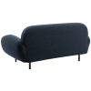 Tmavě modrá bouclé dvoumístná pohovka Micadoni Poppy 148 cm
