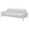 Světle šedá třímístná látková pohovka MESONICA Musso Tufted 211 cm