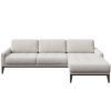 Světle šedá látková rohová pohovka MESONICA Musso Tufted, pravá 248 cm